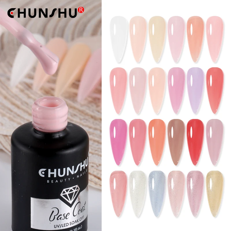 CHUNSHU Upgrade Camouflage Color Rubber Base Coat 10ml Milky White Base Gel Polish Soak Off Nails Gel Varnish Lacquer UV LED Gel