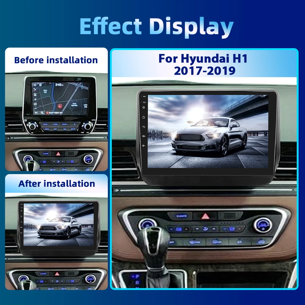 Автомагнитола Podofo 2DIN Android 8 + 128 ГГц для Hyundai H1 2017-2019