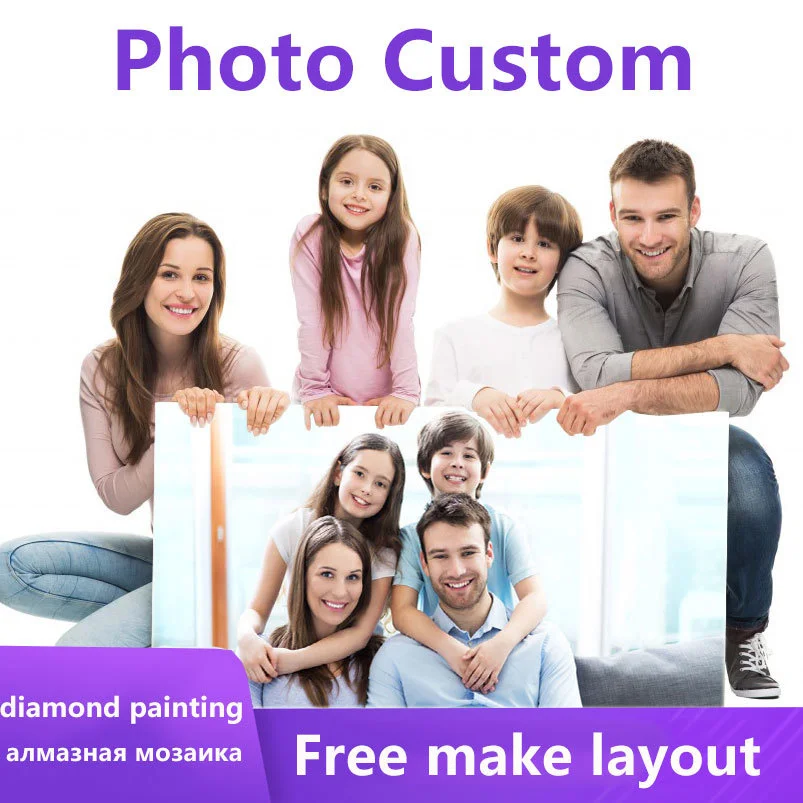 

HUACAN Diamond Painting Photo Custom Diamond Embroidery Cross Stitch Kits Full Diamond Mosaic Pictures Of Rhinestones Home Decor