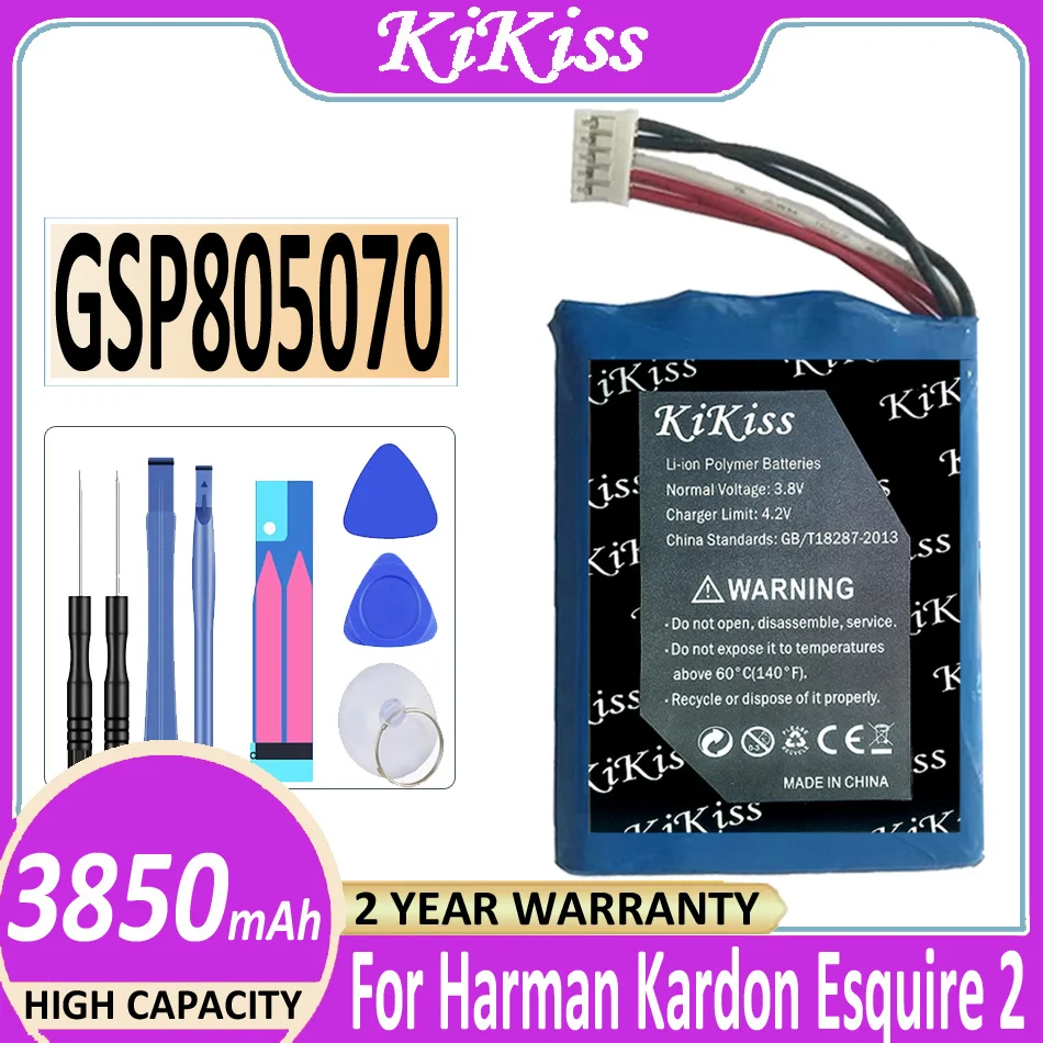 

Original KiKiss GSP805070 Battery for Harman Kardon Esquire 2 Speaker 3.7V 3850mAh Li-Po Li Polymer Rechargeable Batteria