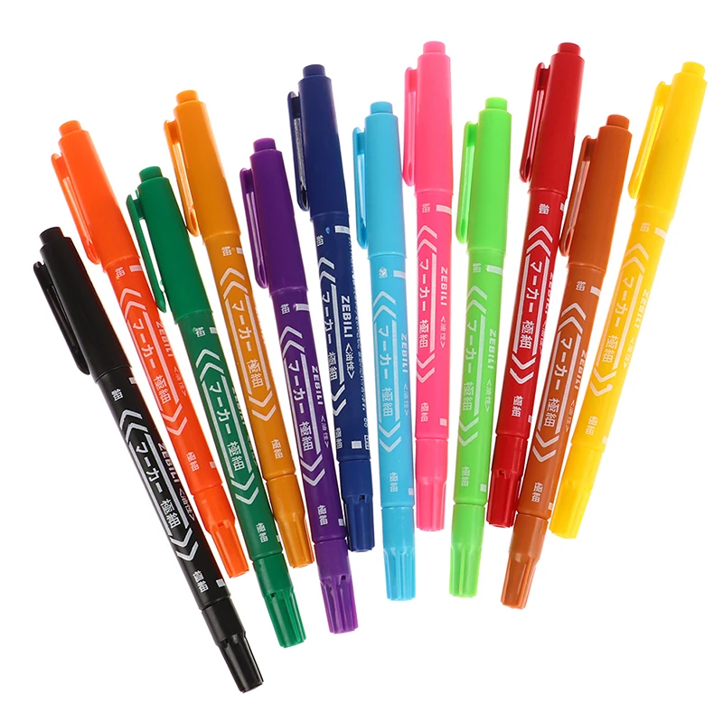 

Двойная головка, тату-маркер, Перманентный макияж, микроблейдинг бровей, тонкий инструмент для набивки, маркер для пирсинга, позиция