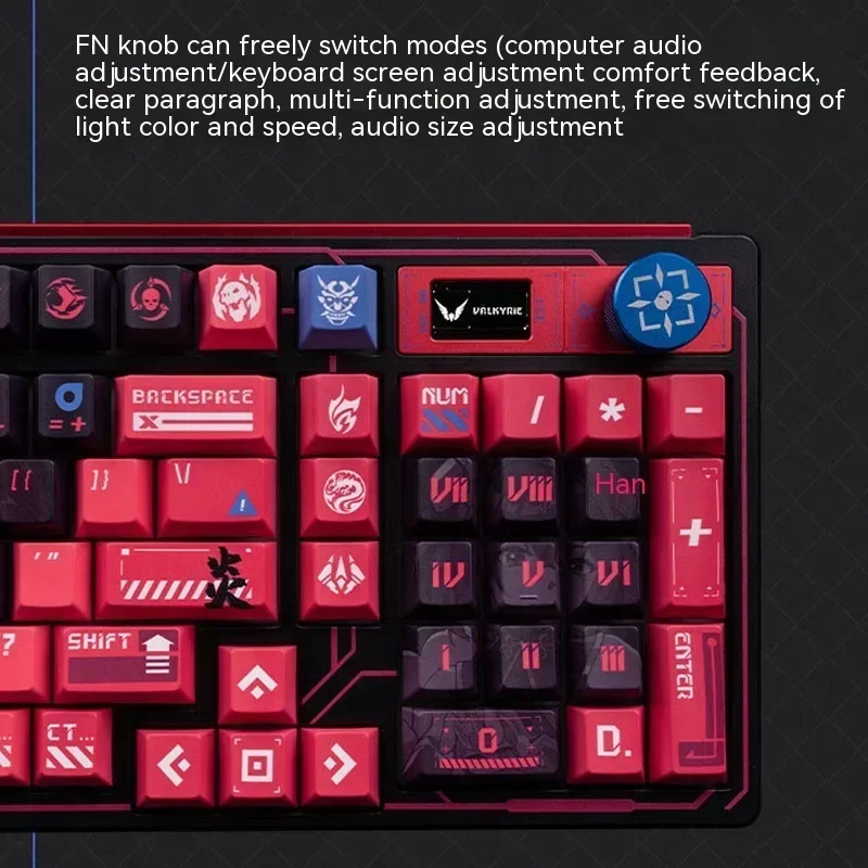Фото VALKYRIE VK99 Механические клавиатуры RGB Беспроводная Bluetooth 2,4G Проводная 3-режимная полноклавишная игровая клавиатура с возможностью горячей замены ПК Киберспорт №2