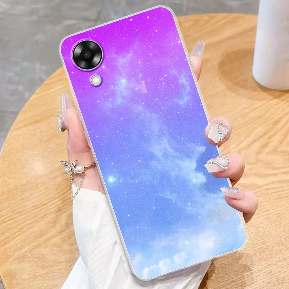 Прозрачный Модный чехол-бампер для OPPO A17K 6 56 дюйма