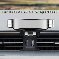 adjustable car phone mount holder for audi a6 c7 c8 a7 sportback 4g 4k car styling bracket car interior gps steady