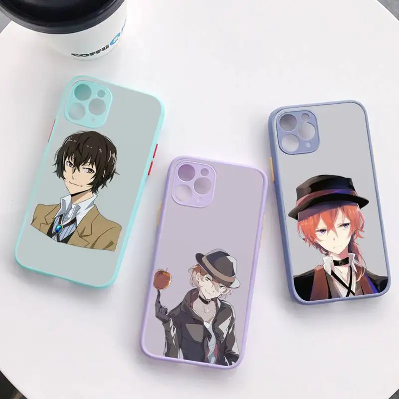 

Bungou Stray Dogs Phone Case for iPhone X XR XS 7 8 Plus 11 12 13 pro MAX 13mini Translucent Matte Case