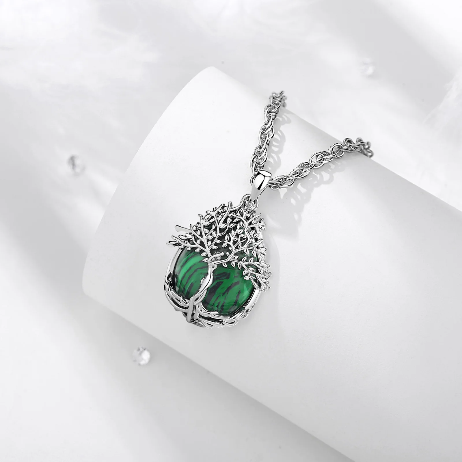 Ожерелье из обсидиана Eudora Древо жизни энергетический целебный камень кристалл