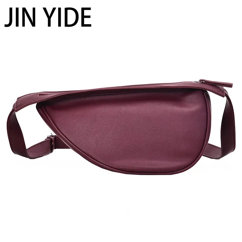 JIN YIDE 2023 New Style Wild Fashion Diagonal Shoulder Bag Simple Solid Color Mini Saddle Bag Purse Crossbody Bags for Women