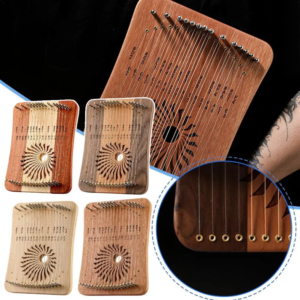 

31 струна, лир, Арпа, Хроматическая твердая древесина, музыкальный инструмент с аксессуарами, подарки для начинающих, профессиональный