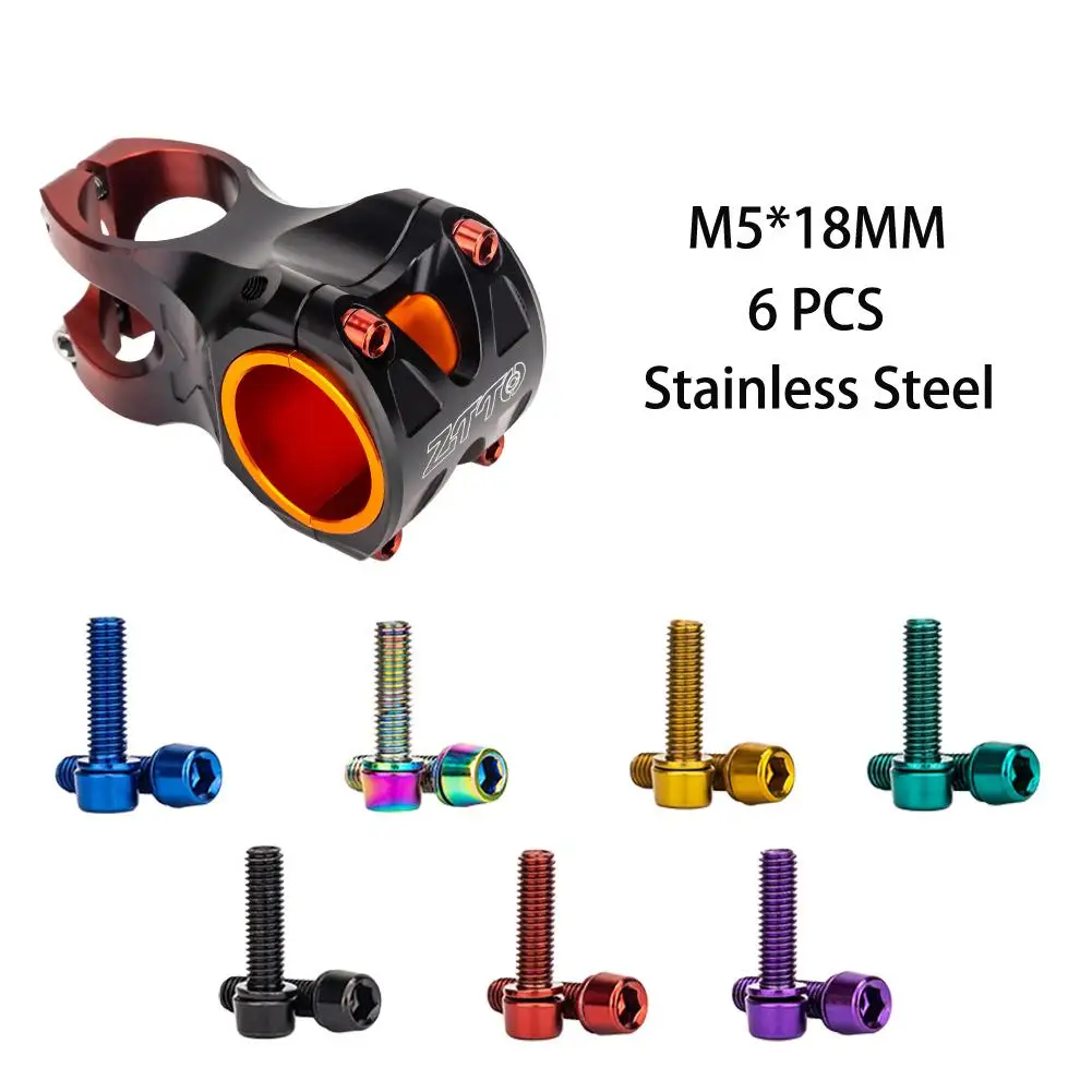 6 шт. болты выноса велосипеда из нержавеющей стали M5 x 18 мм винты для подъема