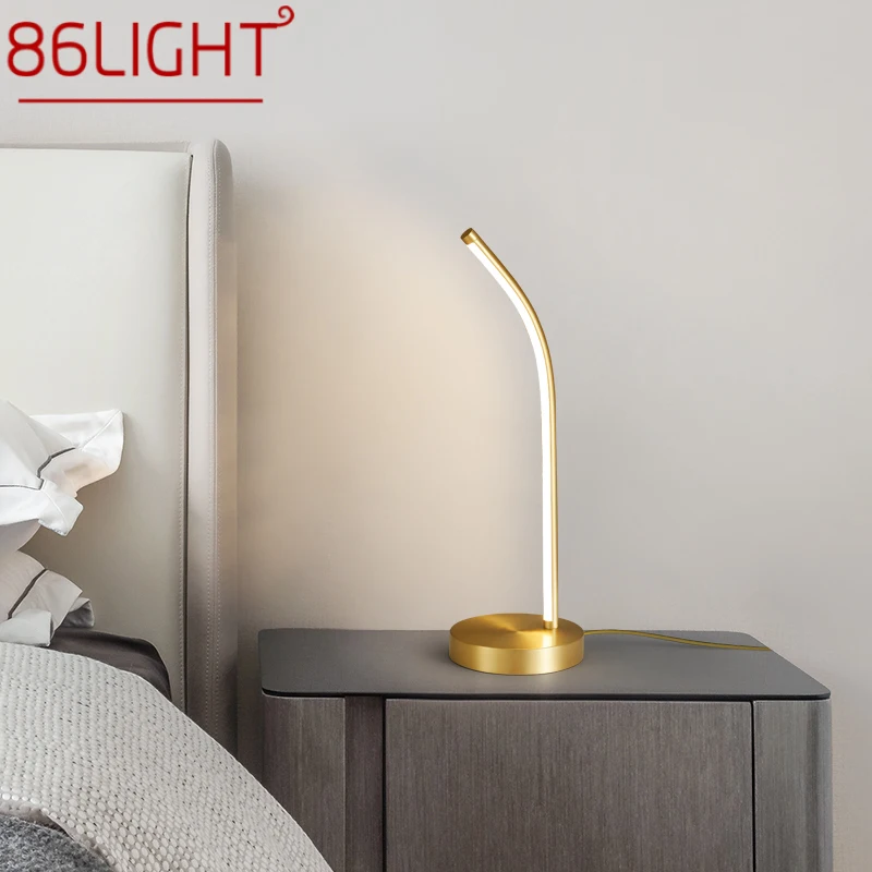 

86LIGHT Modern Gold Copper Table Lighting Creative Decoration LED 3 Colors Desk Lamp For Home Bed Room