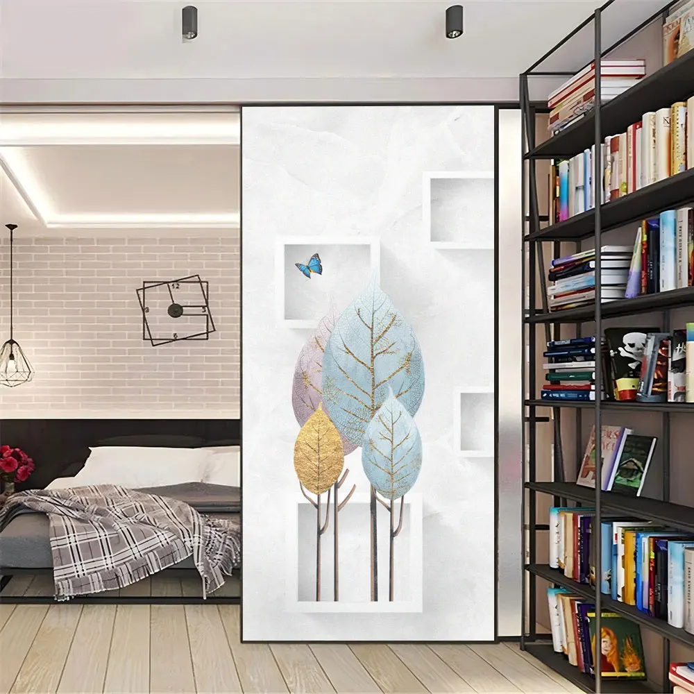 Декоративная пленка для стеклянного окна цветной узор матовая стеклянная