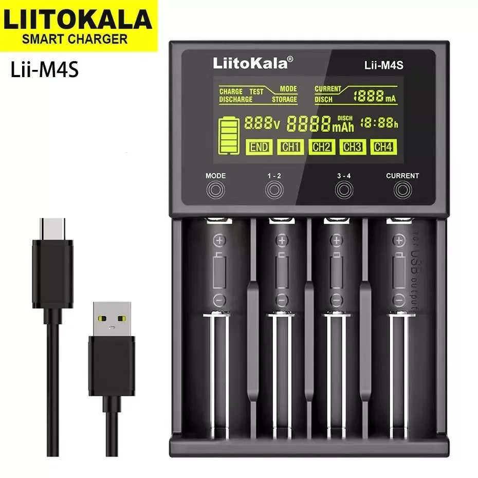 

Lii-PD4 PD2 500 500S M4 400 S6 S8 260 LCD Battery Charger For 18650 18350 26650 21700 AA AAA Lithium Battery Charger