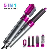 hair dryer airwrap styler 5 in 1 electric heat comb negative ion straightener brush blow hairdryer air wrap curling salon home