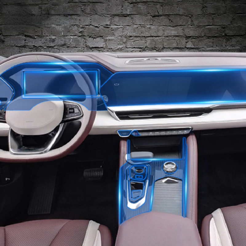 

For Geely Xingyue L 2021-2022 Car Interior Center console Transparent TPU Protective film Anti-scratc Repair film Accessories
