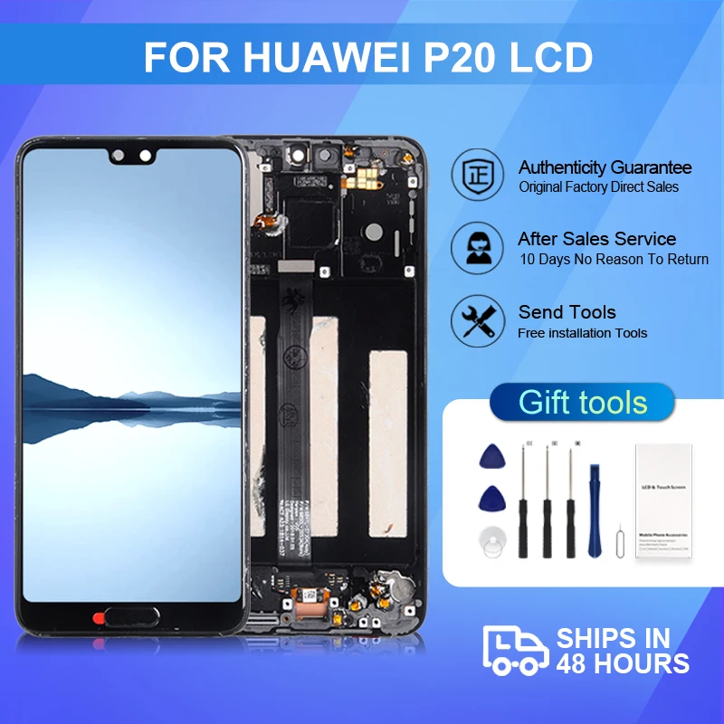 

1Pcs 5.8 Inch LCD For Huawei P20 Display Touch Screen Digitizer EML-AL00 EML-L09 EML-L22 EML-L29 Assembly Free Shipping