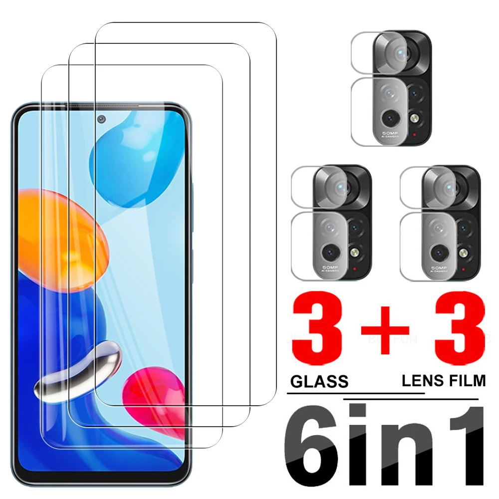 6in1 Tempered Film Case For Xiaomi Redmi Note 11 Camera Protector For Redmi Note 11 10 9 Pro Max 11s 10s 10 5G Protective Glass 1