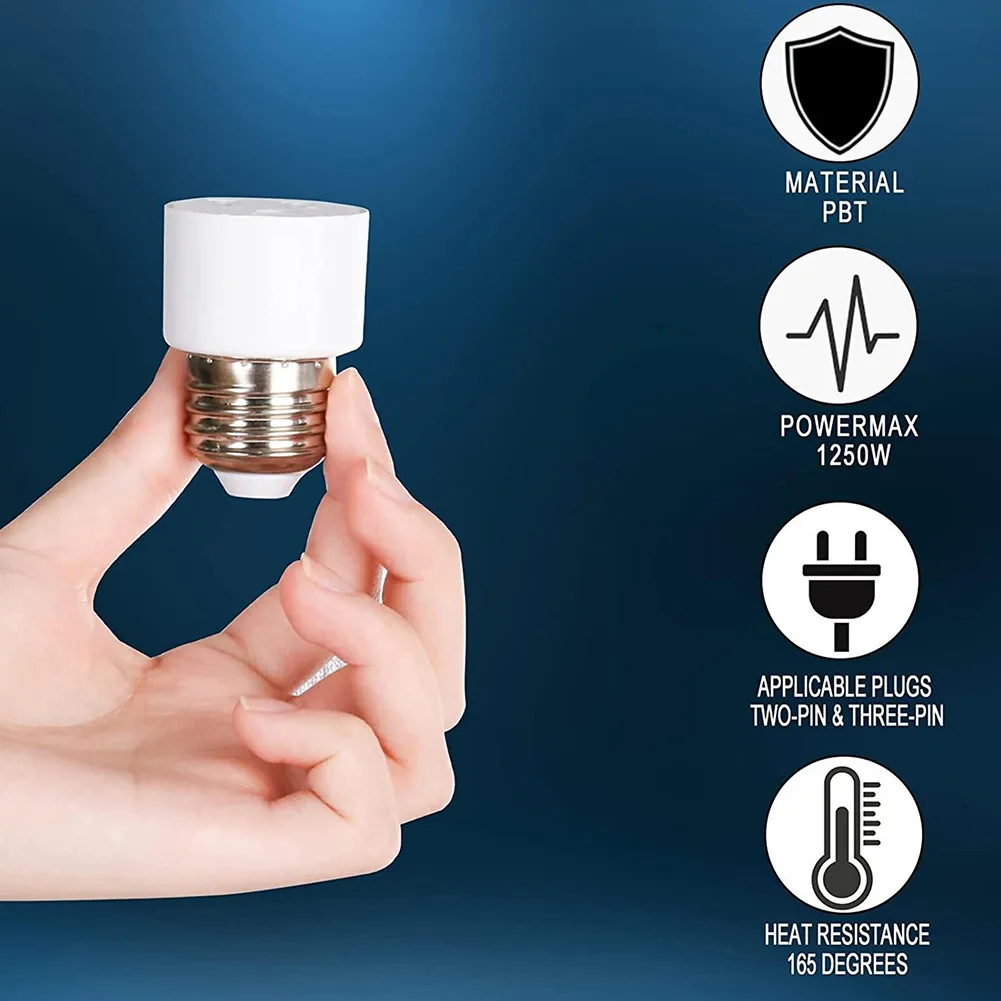 

Light Bulb Socket Light Socket E26 Bulb Socket Adapter Durable E26/27 High Quality 0-125V 165 ° C 2/3 Plug Brand New