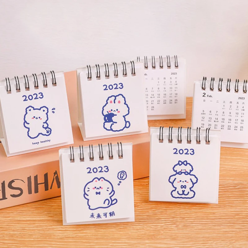 

2023 Cute Creative Mini Desk Calendar Stationery School Supplies Calendars