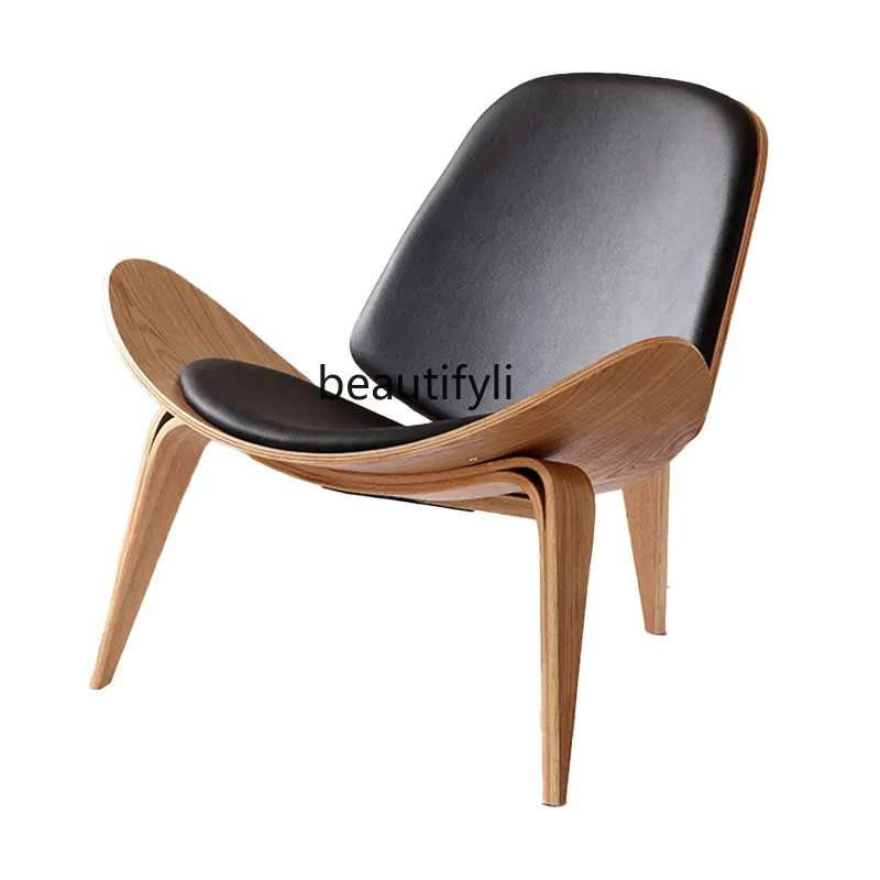 

Nordic Creative Simple Designer Sofa Chair Smile Aircraft Shell Chair Leisure Chair Nordic Furniture living room furniture