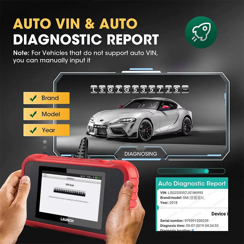 Запуск X431 CRP129E V2.0 obd2 сканер профессиональный ENG AT ABS SRS диагностический инструмент