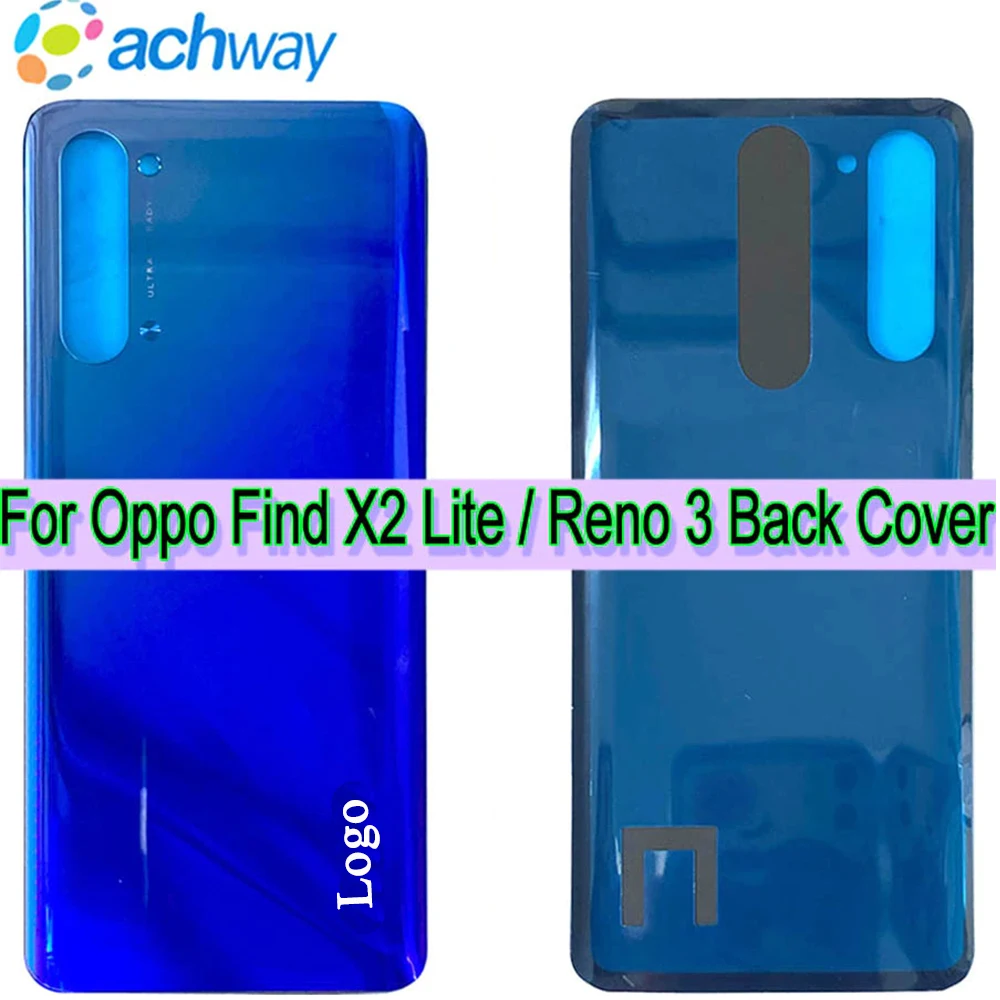 

New 6.4"For OPPO Find X2 Lite Back Cover Reno 3 Battery Back Cover Glass Rear Cover Housing Door For Find X2 Lite Battery Cover