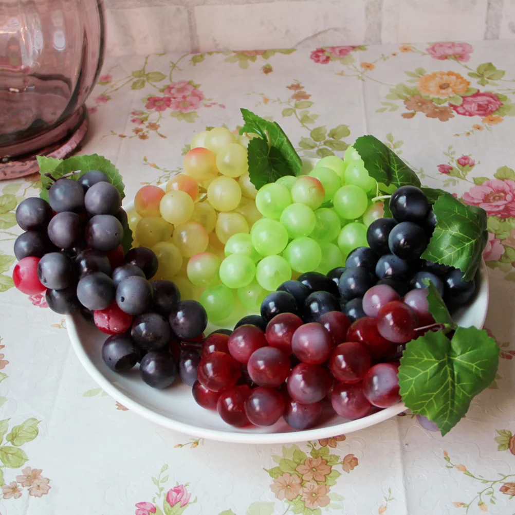 

Grapes Fruit Artificial Realistic Clusters Pretend Toys Vinesbunch Decorative Ornament Fake Simulation Cluster Bundles Grape