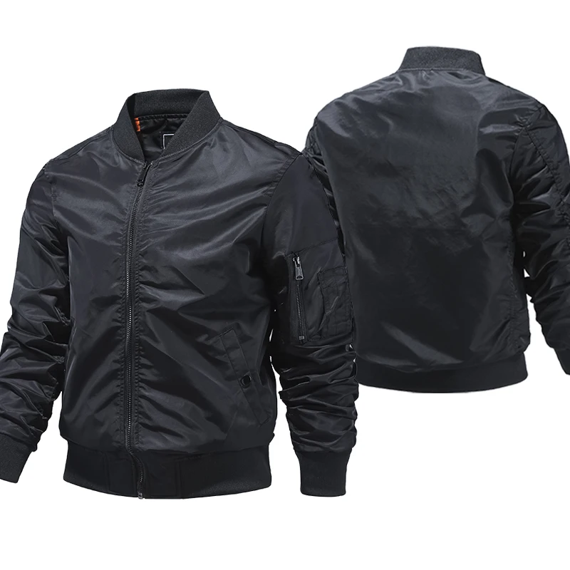 

Bomber Jacket Mens Clothes streetwear men bomber Jackets And Coat Solid color 5XL Motorcycle Clothes Thick aviator Jackets DIY