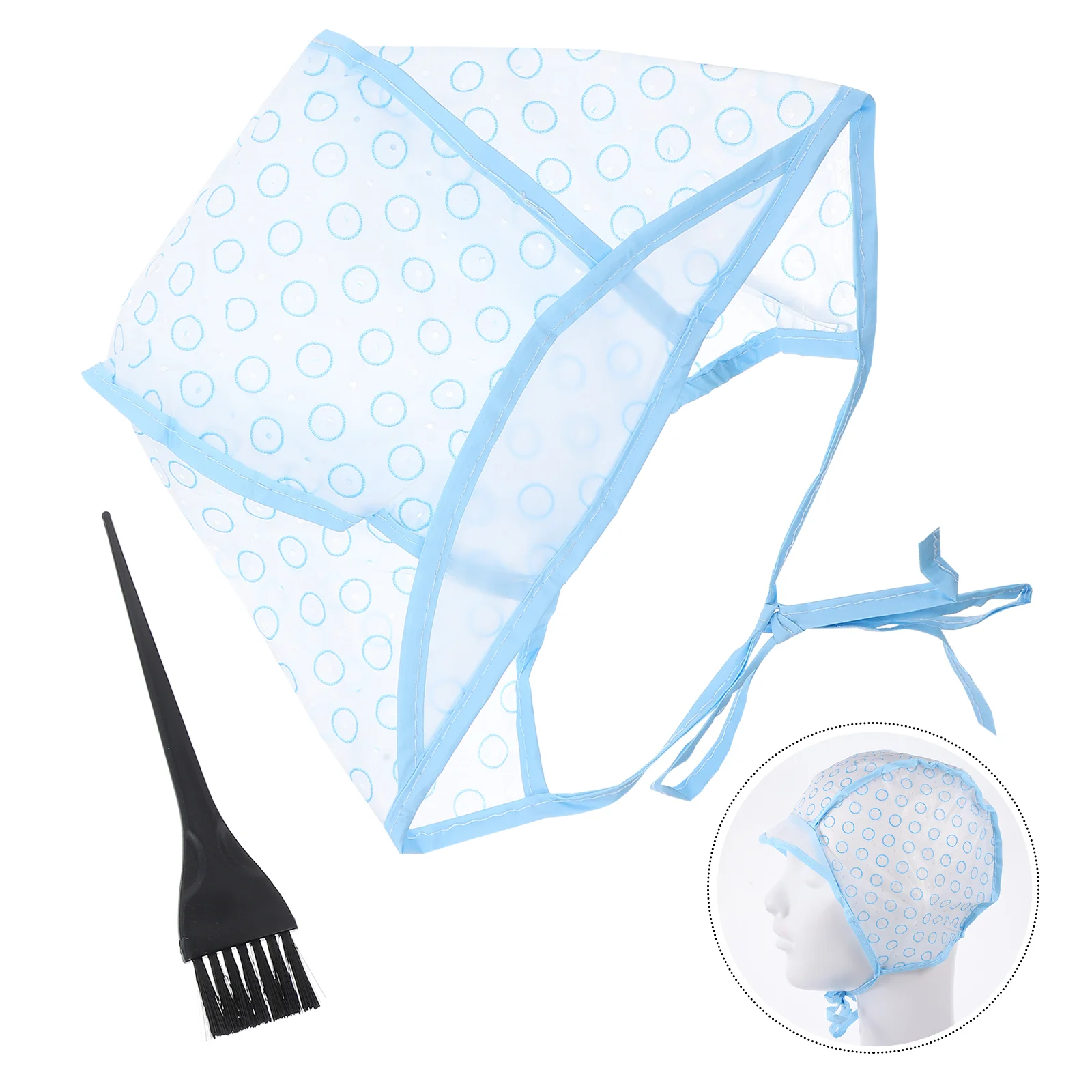 

Hair Cap Coloring Highlight Dye Tool Set Salon Tipping Frosting Brush Silicone Dyeing Styling Tools