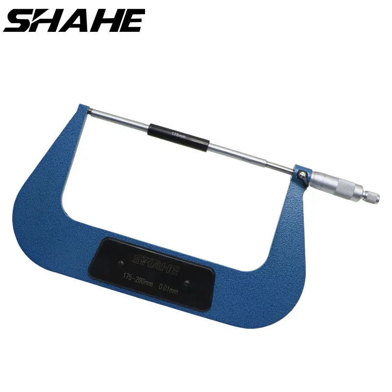 

SHAHE 175-200mm 0.01mm Outside Micrometer Carbide Tipped Metric Micrometer Gauge Precision Machinist Tools