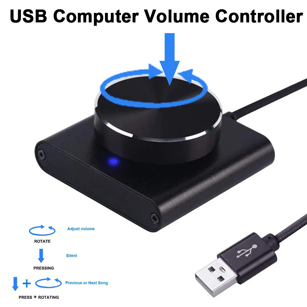 Newest USB Volume Control Lossless PC Speaker Earphone Multimedia Audio Volume Controller Knob Adjusting Audio Tone Controller