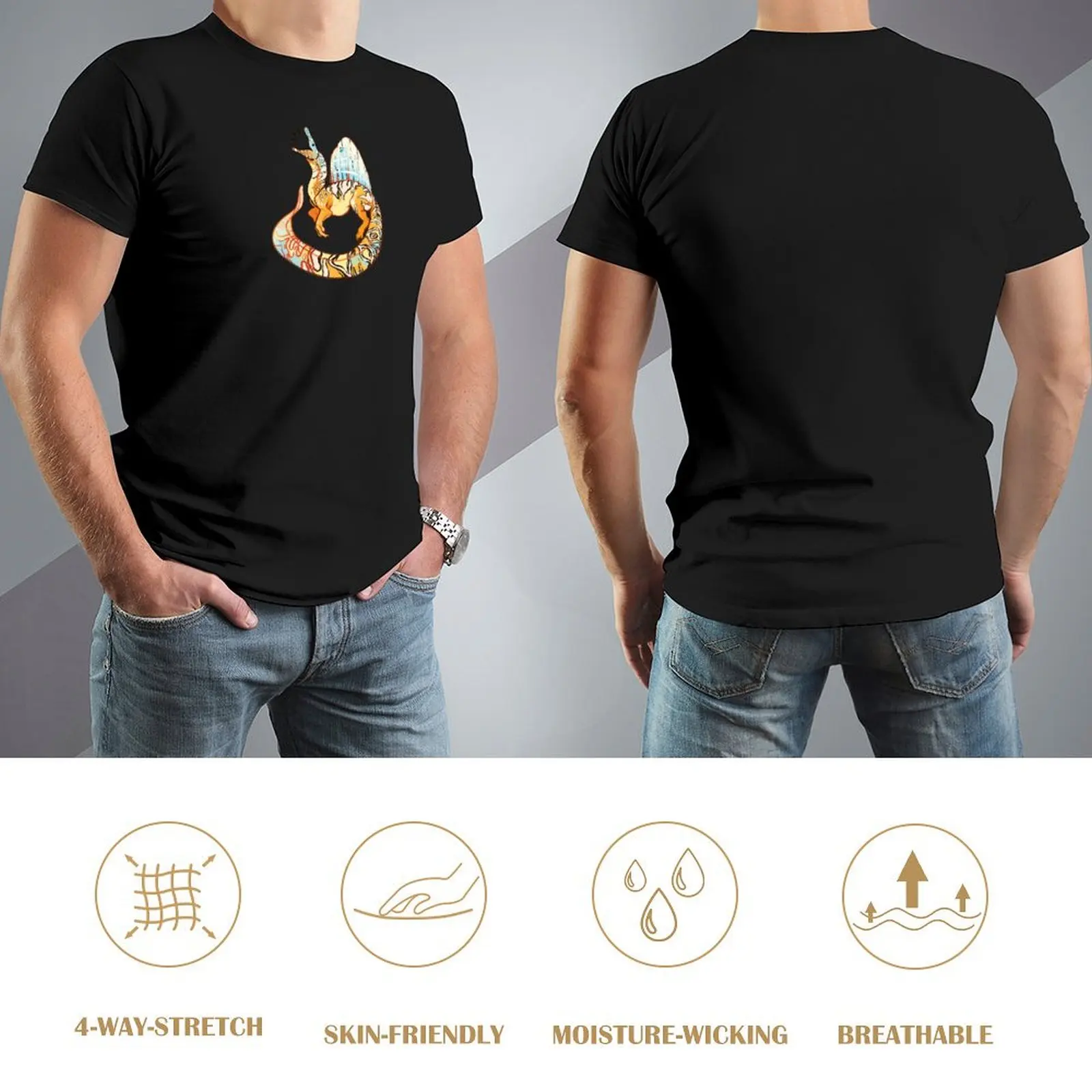 Счастливый Спино! Футболка таможенная аниме футболки дизайнерские рубашки