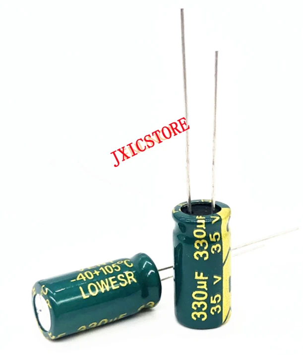 

30 шт., электролитический конденсатор 35 в 330 мкФ 8*16 330 мкФ 35 в 20%