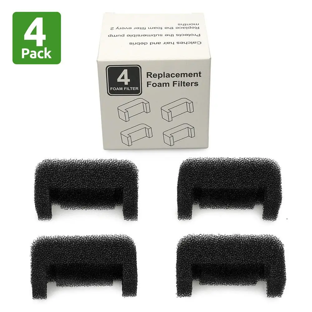 

4Pcs Black Sponge Filter For Pet Supplies Cat Water Fountain U-shaped Replacement Cat Dog Fountain Foam Filter Pets Accessories