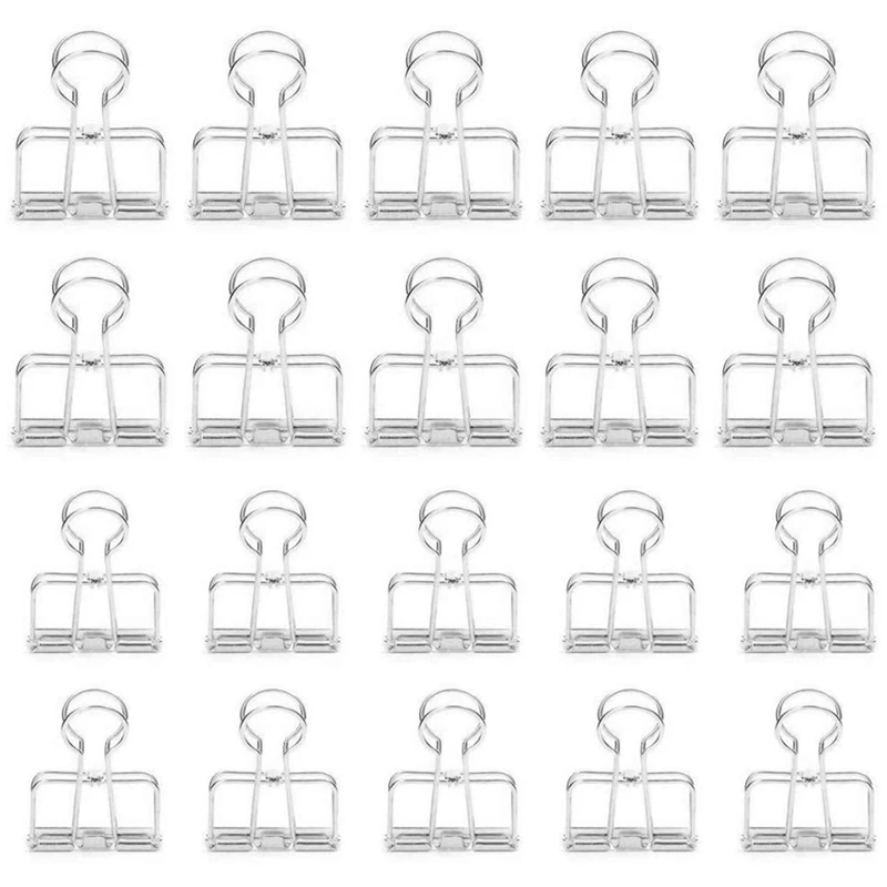 

Stainless Steel Binder Hollow Long Tail Wire Binder Is Used For Office Study (10 Medium + 10 Small)