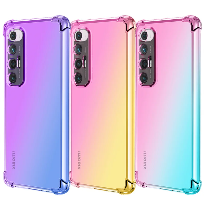 

Double Color Gradient Case For Xiaomi Poco M2 M3 M4 X4 F2 Pro X3 Pro NFC Redmi Note9S 9 Pro Max 10 Lite Case Shockproof Cover
