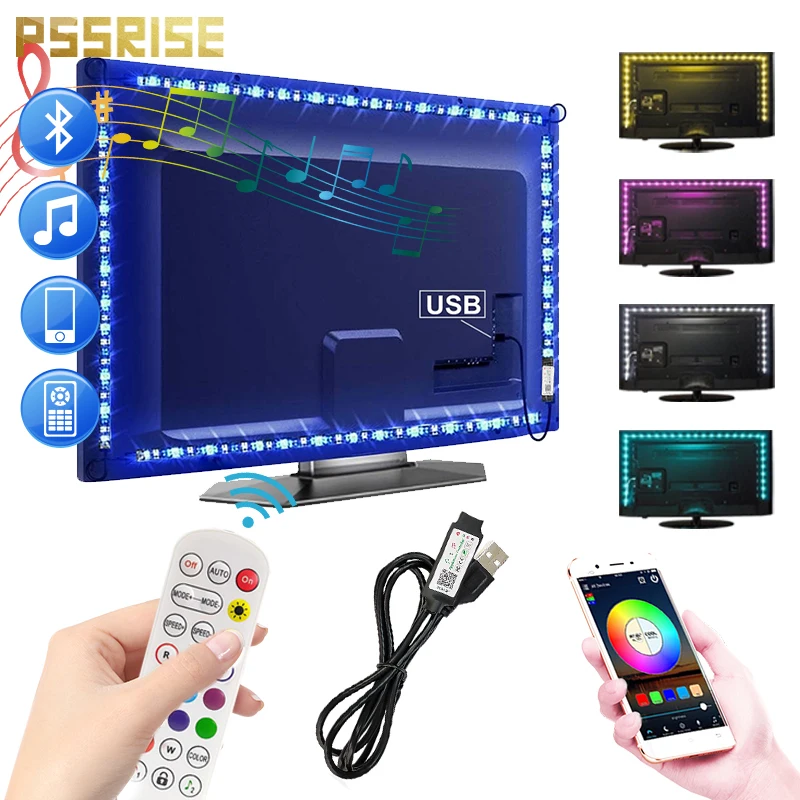 

Светодиодная ленсветильник RGB с пультом ДУ, USB 5050, 5 в пост. Тока