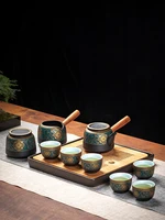 Black Gold Tea Set Luxury Chinease Ceramic Art Vintage Kung Fu Tea Table Set Filter Fine Gift Ceramic Teapot Drinkware