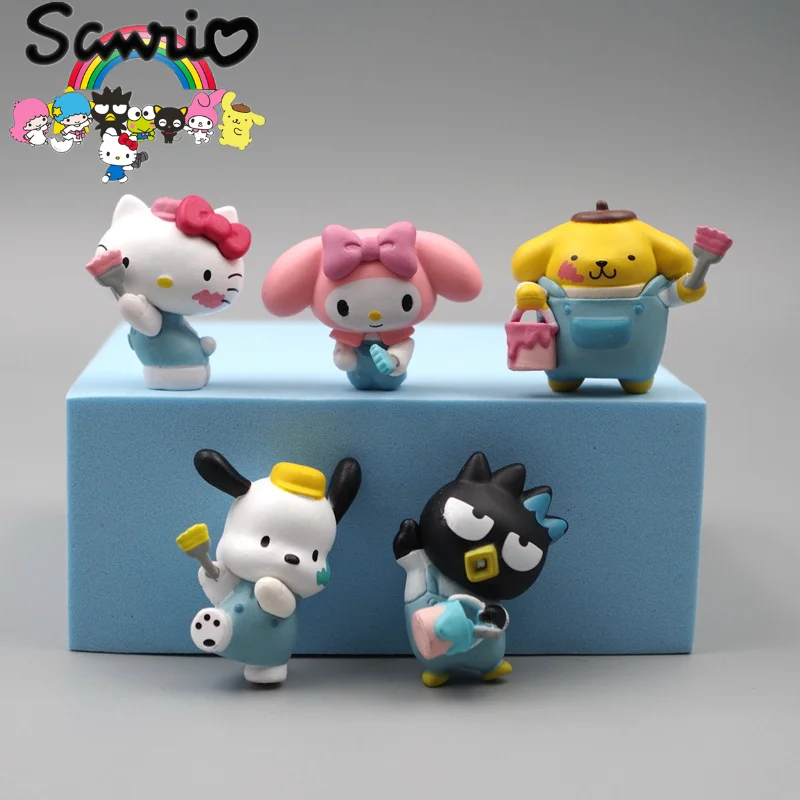 

Модель Sanrio Hello Kitty Kuromi Cinnamoroll милые анимационные периферийные детские игрушки ручной работы подарок Kawaii настольное украшение