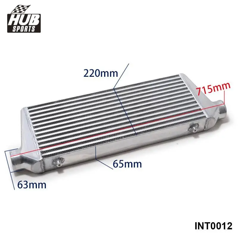 HUB sport 550x230x65mm 2.5''(63mm) I/O Turbo Inter Cooler BAR&ampPLATE Алюминиевый интеркулер с передним