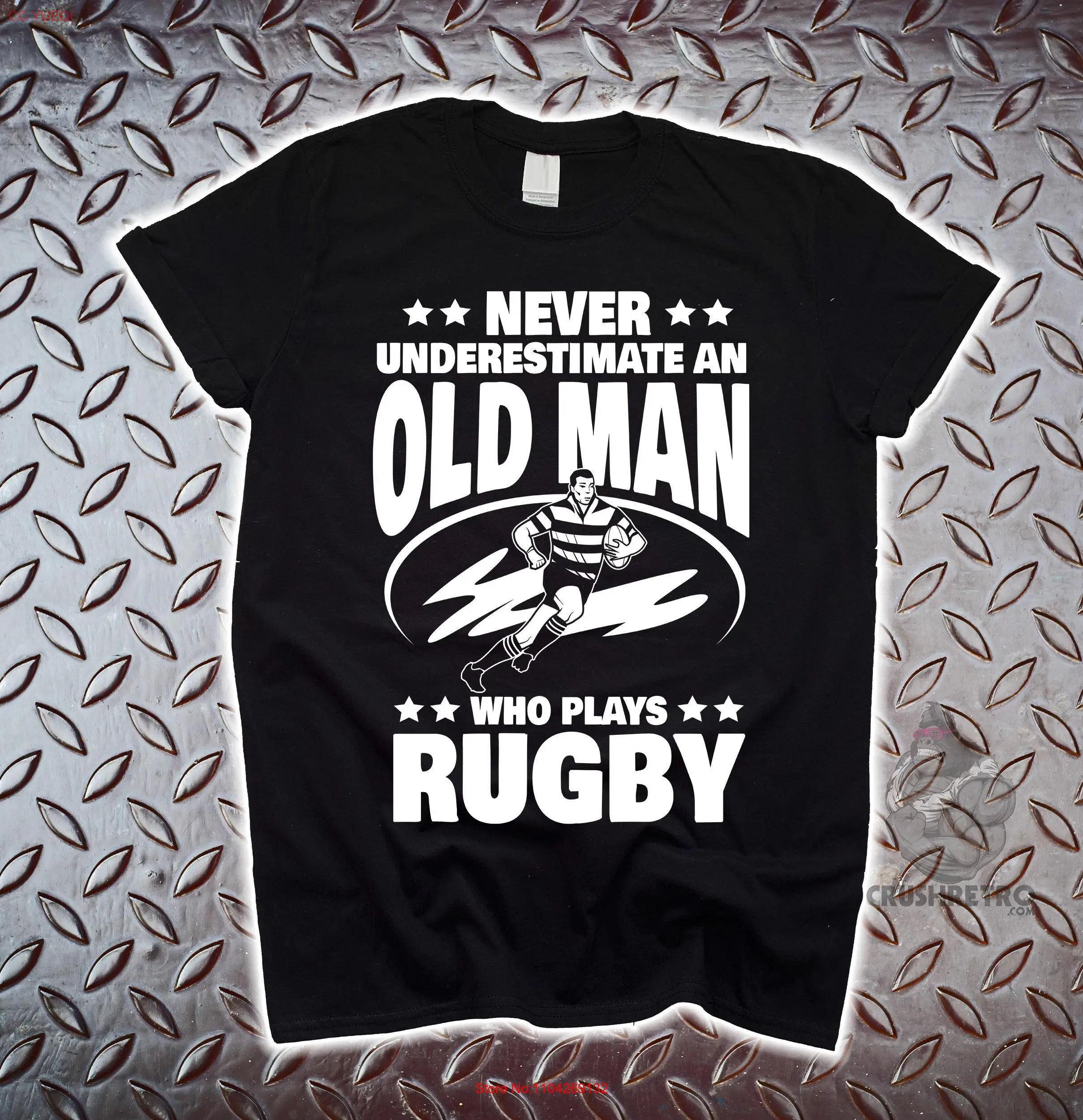 Никогда не недооценивайте старика который играет в регби Футболка для папы