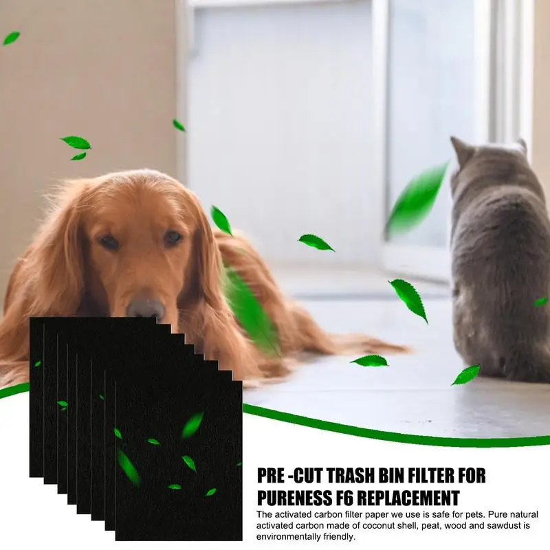 8 шт. фильтр для мусорного бака с активированным углем
