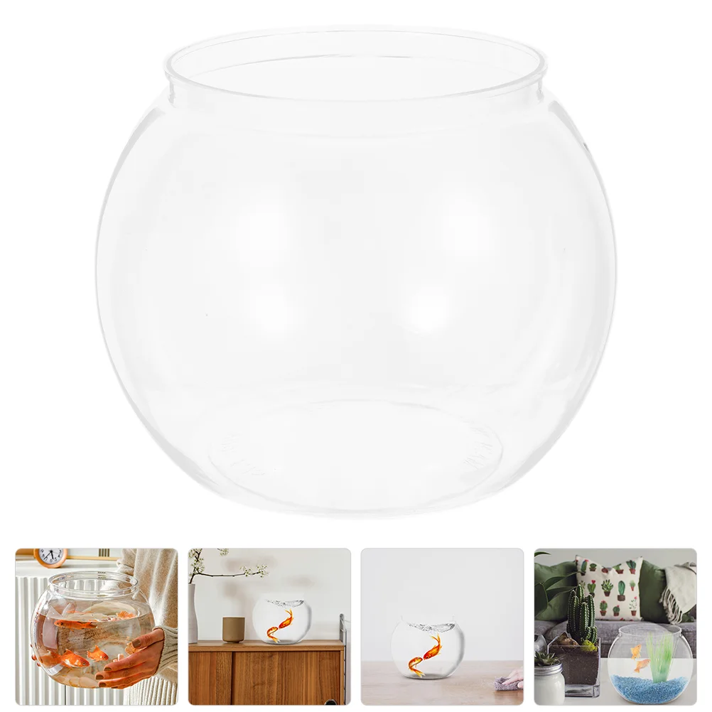 

Transparent Round Fish Tank Clear Bubble Planter Desk Topper Goldfish Bowl Fish Bowl Vase The Pet Conch Bowl Office Terrarium