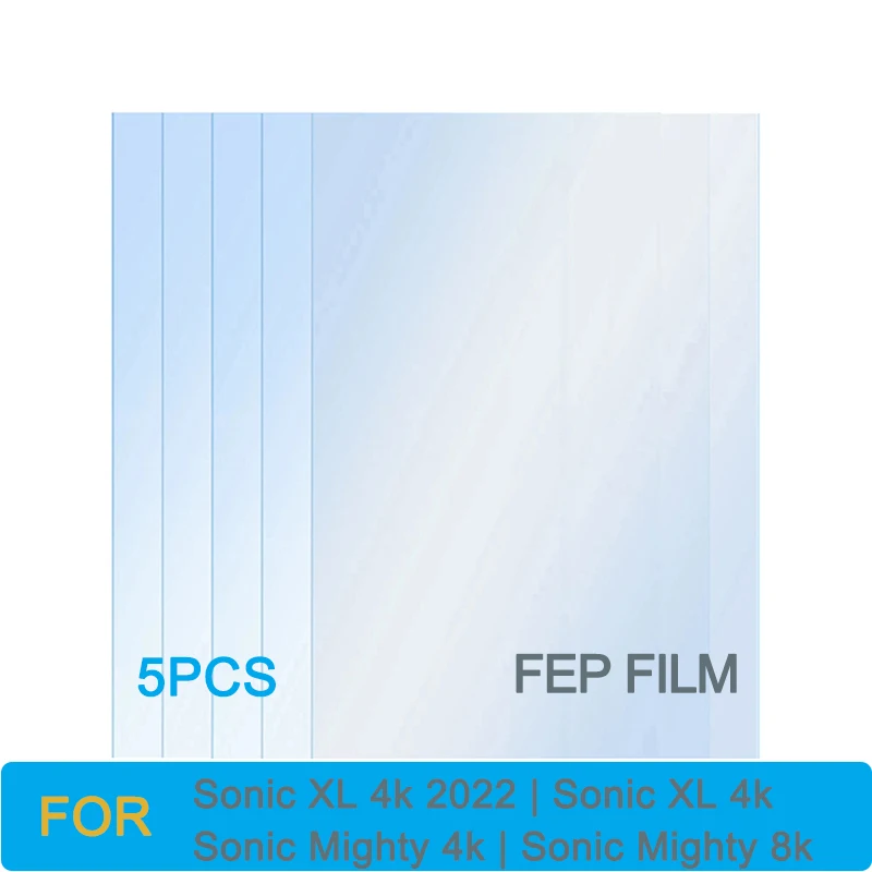 

5 шт. FEP-пленка для Phrozen Sonic Mighty 4k Sonic Mighty 8k Sonic XL 4k Sonic XL 4k 2022, запчасти для 3D-принтера, ЖК-экран, SLA DLP