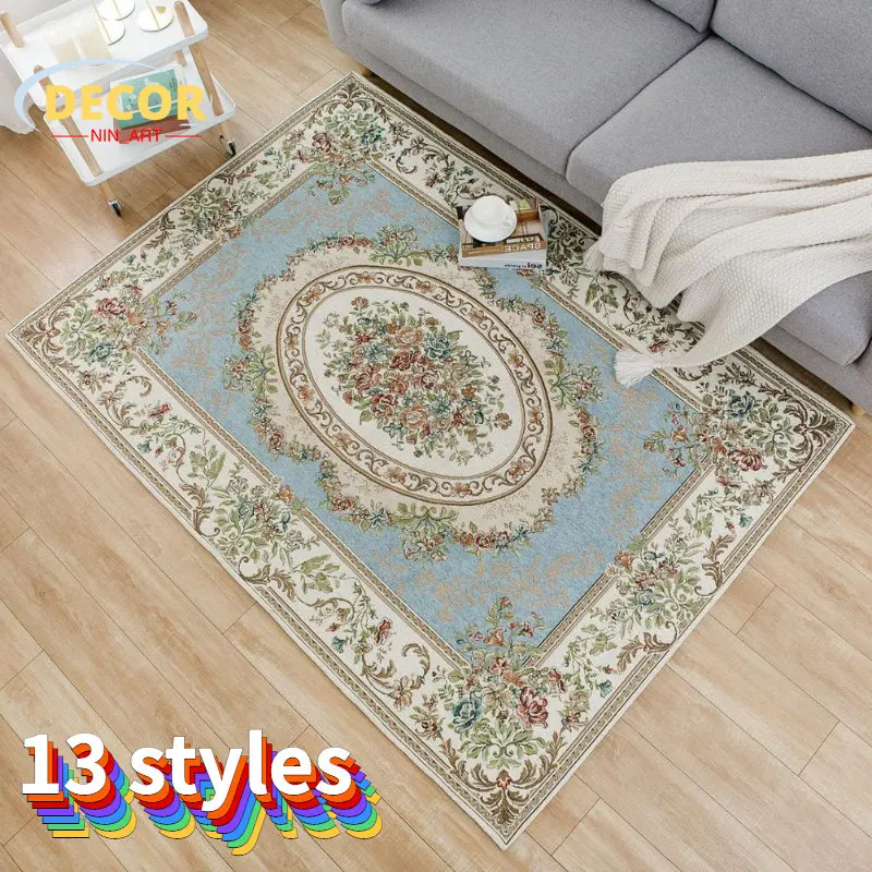 

Bohemia Style Vintage Carpet Persian for Living Room Rug Hallway Bedroom Floral Pattern for Coffee Dinning Table Non-Slip Mats