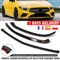 front lower bumper lip splitter canard trim styling mouldings for mercedes benz a class w177 a180 a200 a220 a250 for amg 2019