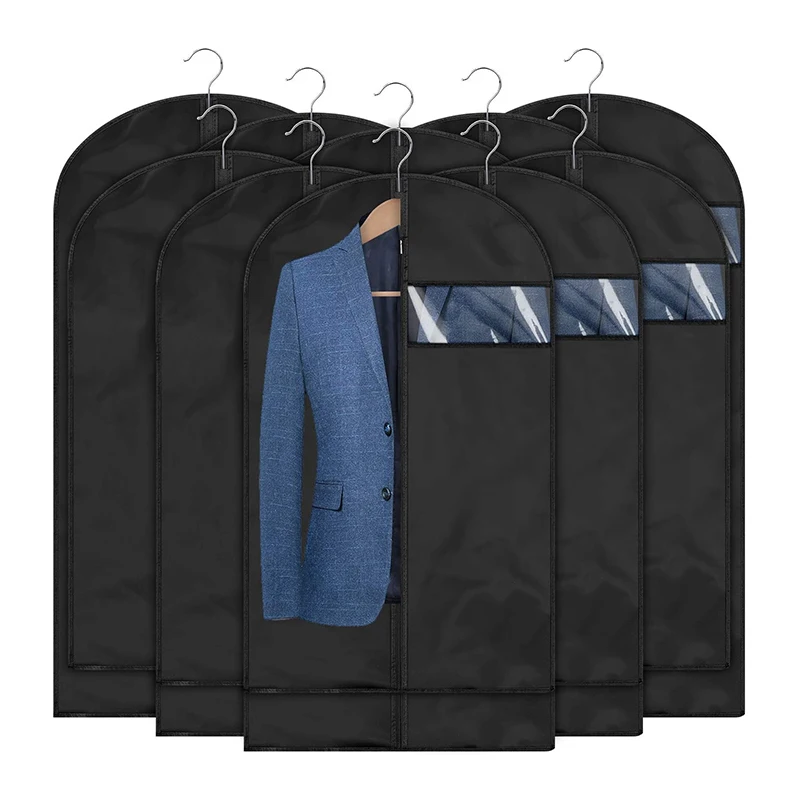 

Clothes Dustproof Dust Covers Waterproof Clothing Cover Coat Suit Dress Protector Hanging Garment Bags Closet Organizer