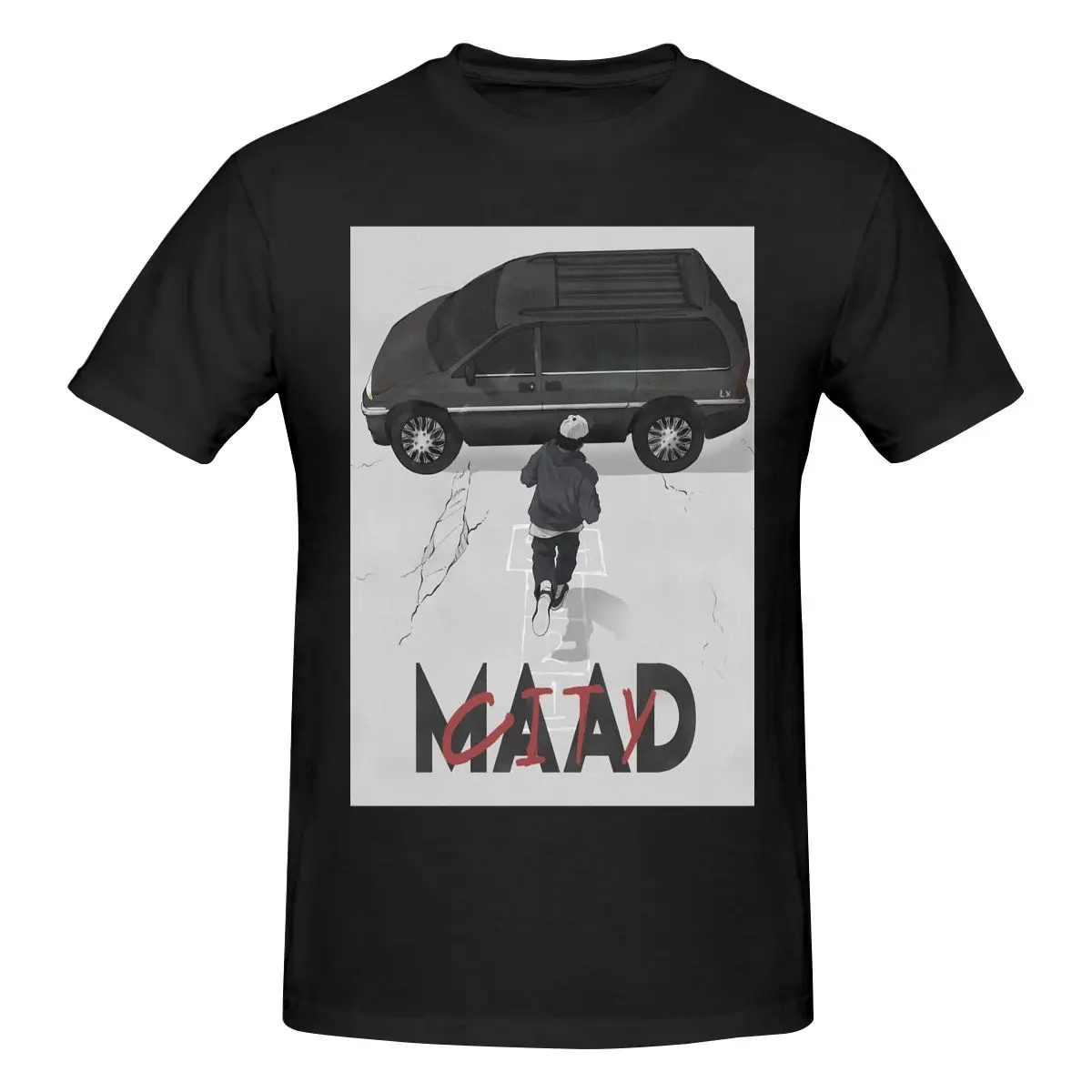 Забавная мужская футболка с принтом Kendrick Lamar Maad City Arika топы свободного и