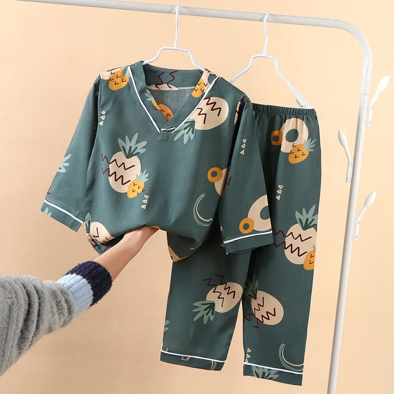

Children Pajamas Set Kids Baby Girl Boys Cartoon Casual Clothing Costume Short Sleeve Children Sleepwear Pajamas Sets