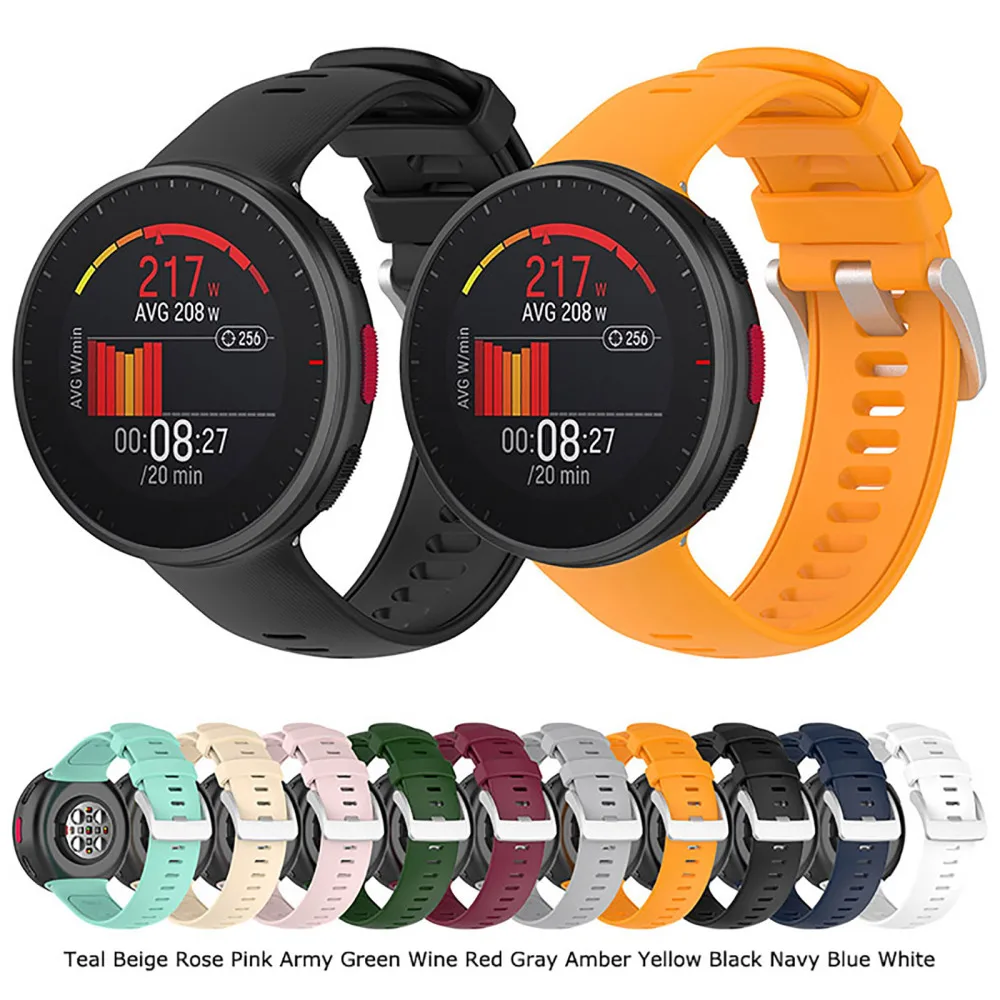 

Silicone Strap Adjustable Watch Band Buckle Smart Watch Replacement Wristband for Polar Vantage V2