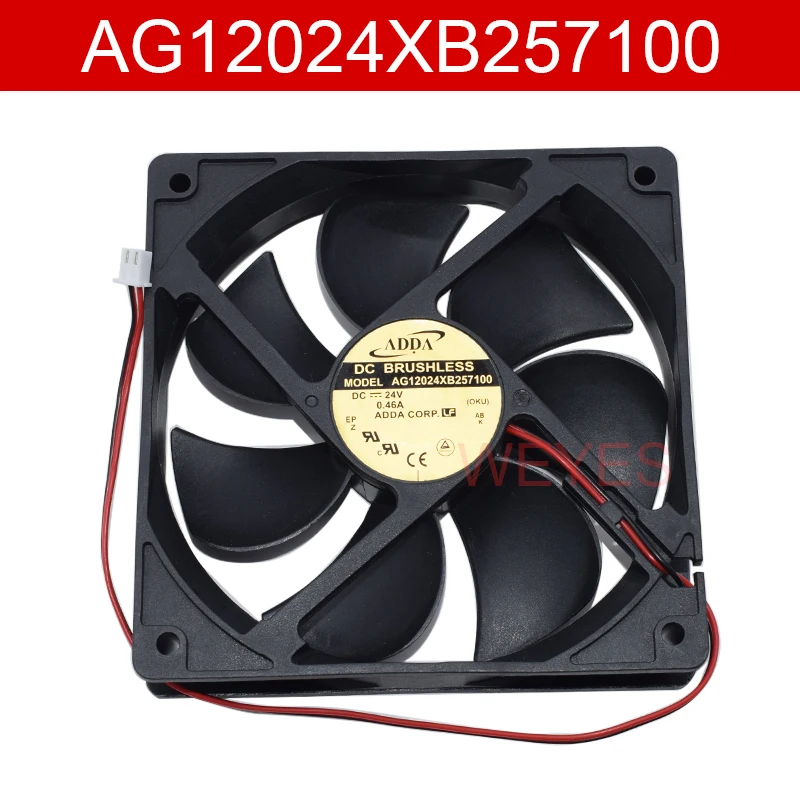 Новый промышленный кулер для ADDA 12 см 12025 AG12024XB257100 DC24V 0.46A охлаждающий вентилятор 2-контактный